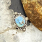 Sterling Silver Southwestern Style Golden Hill Turquoise Adjustable Ring For Women