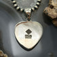 Sterling Silver Southwestern Style Lapis Heart Decorated Pendant For Women #4