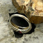 Carolyn Pollack Sterling Silver Faceted Garnet Decorated Ring Size 7 For Women