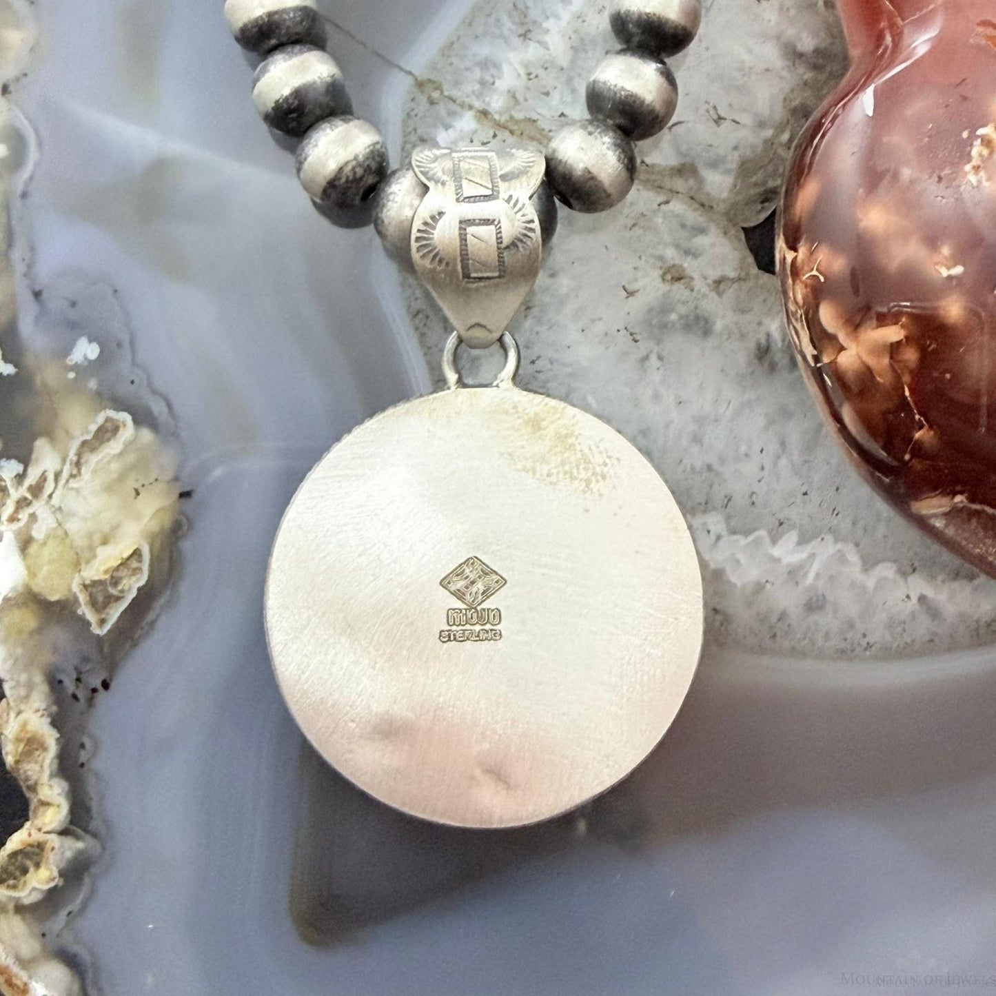 Genuine 1941 90% Silver Mercury Dime Coin w/Lapis Decorated Unisex Pendant #1