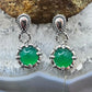 Carolyn Pollack Sterling Silver Round Jade Decorated Dangle Earrings For Women