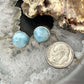 Sterling Silver Southwestern Style Rounded Larimar Stud Earrings For Women