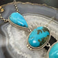 Sterling Silver Southwestern Style Kingman Turquoise 32" Necklace For Women #1