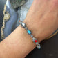 Carolyn Pollack Sterling Silver Multi Gemstone Decorated Link Bracelet For Women