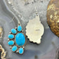 Native American Sterling Silver Turquoise Cluster Dangle Earrings For Women