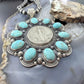 Genuine 1941 90% Silver Walking Liberty Half Dollar Coin w/Turquoise Unisex Pendant