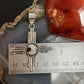 Sterling Silver Southwestern Style Round White Buffalo Unisex Zia Pendant #1