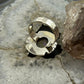 Sterling Silver Southwestern Style Oval Stichtite Decorated Ring Size 8.5 For Women