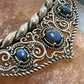 Carolyn Pollack Sterling Silver 3 Oval Labradorite 19" Swirl Decorated Necklace For Women