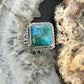 Sterling Silver Southwestern Style Square Shattuckite Ring Size 7.25 For Women