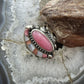 Carolyn Pollack Southwestern Style Sterling Silver Inlay Rhodonite & MOP Ring For Women
