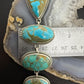 Sterling Silver Southwestern Style Kingman Turquoise Lariat Necklace For Women #2