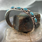 Reed Charley Native Americn Sterling Silver Turquoise Row Bracelet For Women