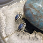 Carolyn Pollack Sterling Silver Oval Denim Lapis Stud Earrings For Women