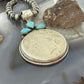 Genuine 1922 90% Peace Silver Dollar Coin Teardrop Turquoise Decorated Pendant