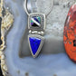 Carolyn Pollack Sterling Silver Multistone Inlay & Lapis Pendant with 17" Necklace For Women