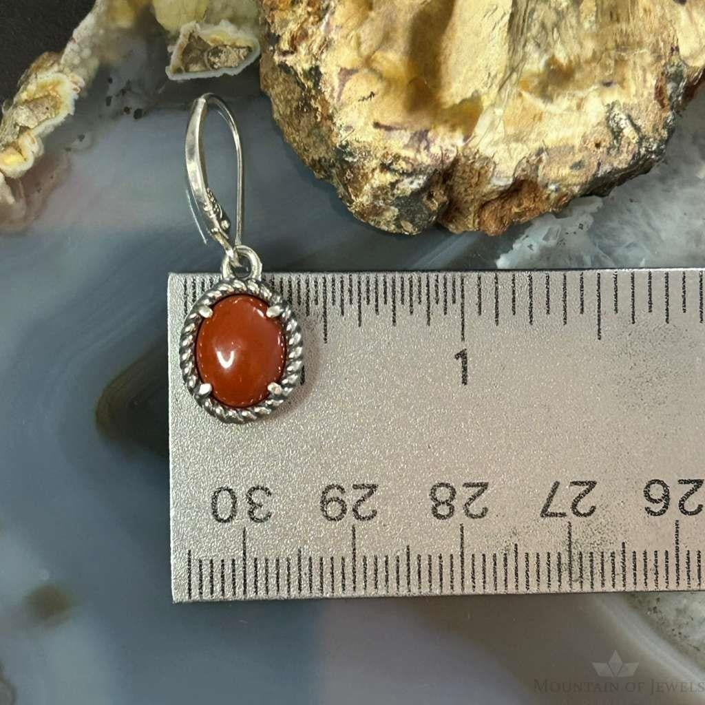 Carolyn Pollack Sterling Silver Red Jasper/Lapis Double Sided Dangle Earrings For Women