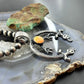 Eva & Linberg Billah Native American Sterling Silver Orange Spiny Oyster Unisex Naja Pendant