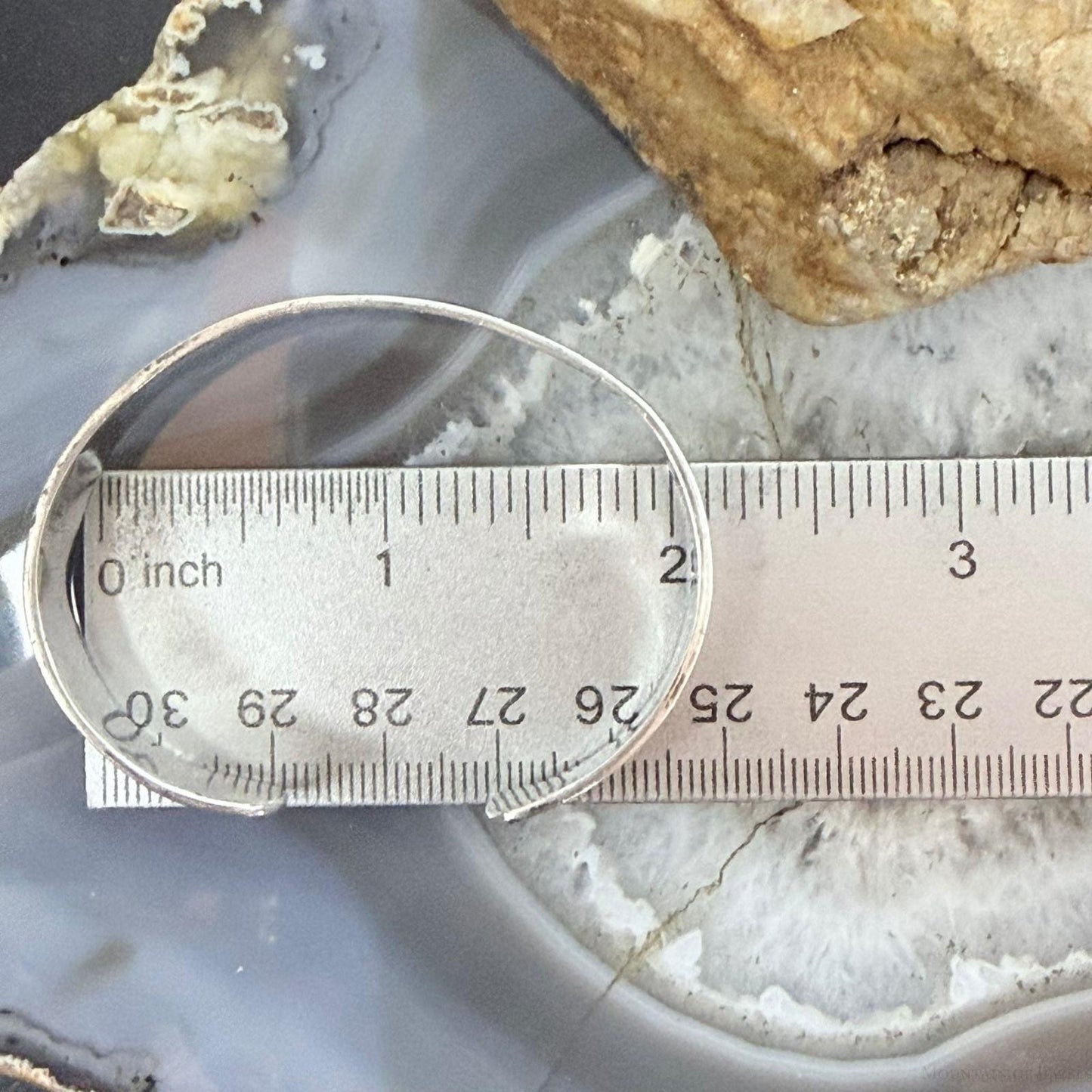 Gibson Gene Navajo Native American Silver Turquoise Chip Inlay Bracelet (As Is)