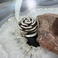 Sterling Silver Electroform Small Rose Fashion Ring Size 7.25 For Women
