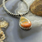 Sterling Southwestern Style Wide Teardrop Bumblebee Jasper Decorated Pendant