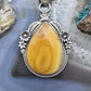 Sterling Silver Southwestern Style Teardrop Banded Agate Decorated Pendant For Women