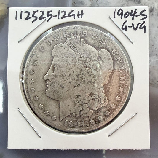 US 1904-S 90% Morgan Silver Dollar G-VG Nice #112525-12GH