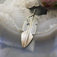 Chris Charley Native American Sterling Silver Engraved Feather Unisex Pendant