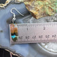 Sterling Silver Elongated Oval Chrysocolla Slab Dangle Earrings For Women #227