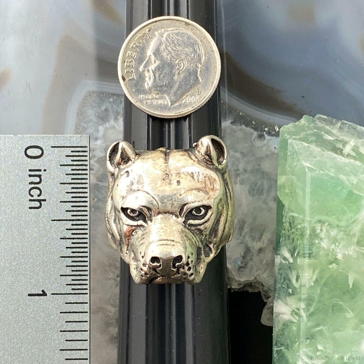 Sterling Silver Dog Ring Size 8.5 For Men/Women 22 grams