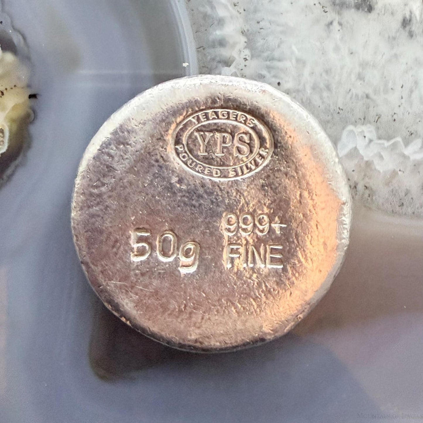 50 Grams of .999 Fine Silver Decorated Skull Round #PX.EO
