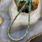 Turquoise Beads 4 mm Sterling Silver Necklace 16" For Women