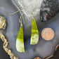Sterling Silver Half Moon Vesuvianite Slab Dangle Earrings For Women #329