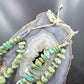Vintage 2 Strands Chunky Natural Turquoise Stone Necklace For Women For Women