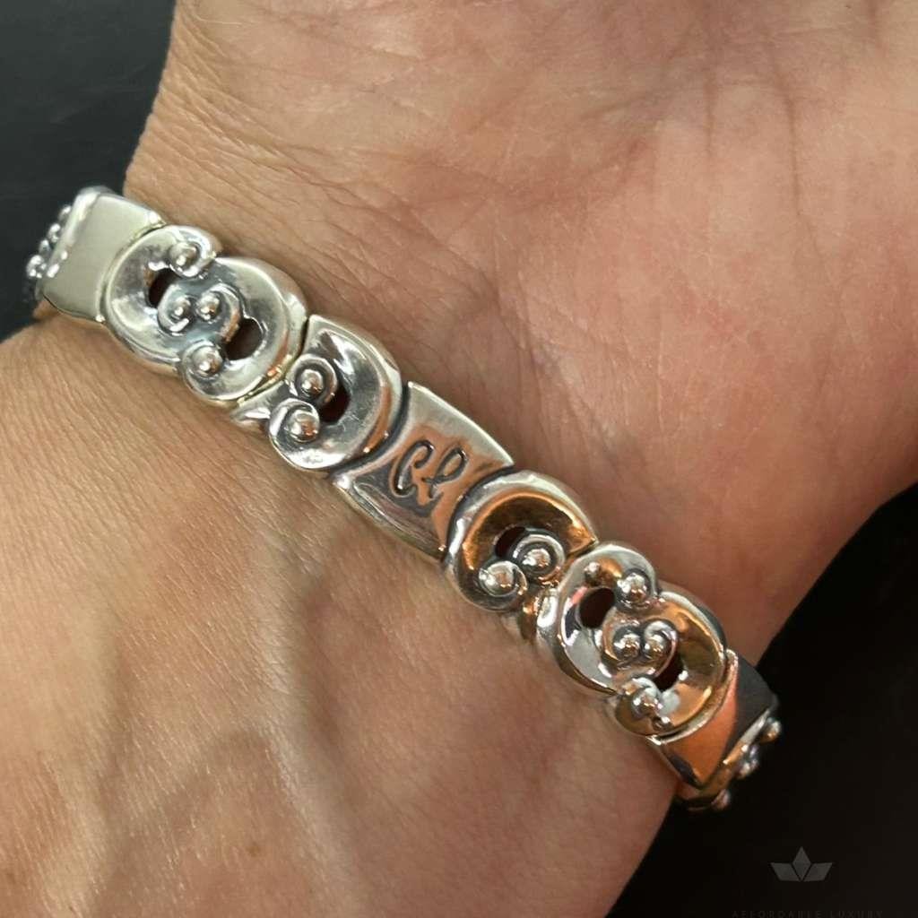 Carolyn Pollack Sterling Silver Swirl Stretch Bracelet For Women