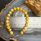 Sterling Silver 8mm Round Snake Skin Jasper Beads 7" Bracelet For Women