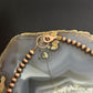 4.5-8mm Copper Navajo Pearl Round,Saucer & Natural Turquoise 18" Necklace For Women