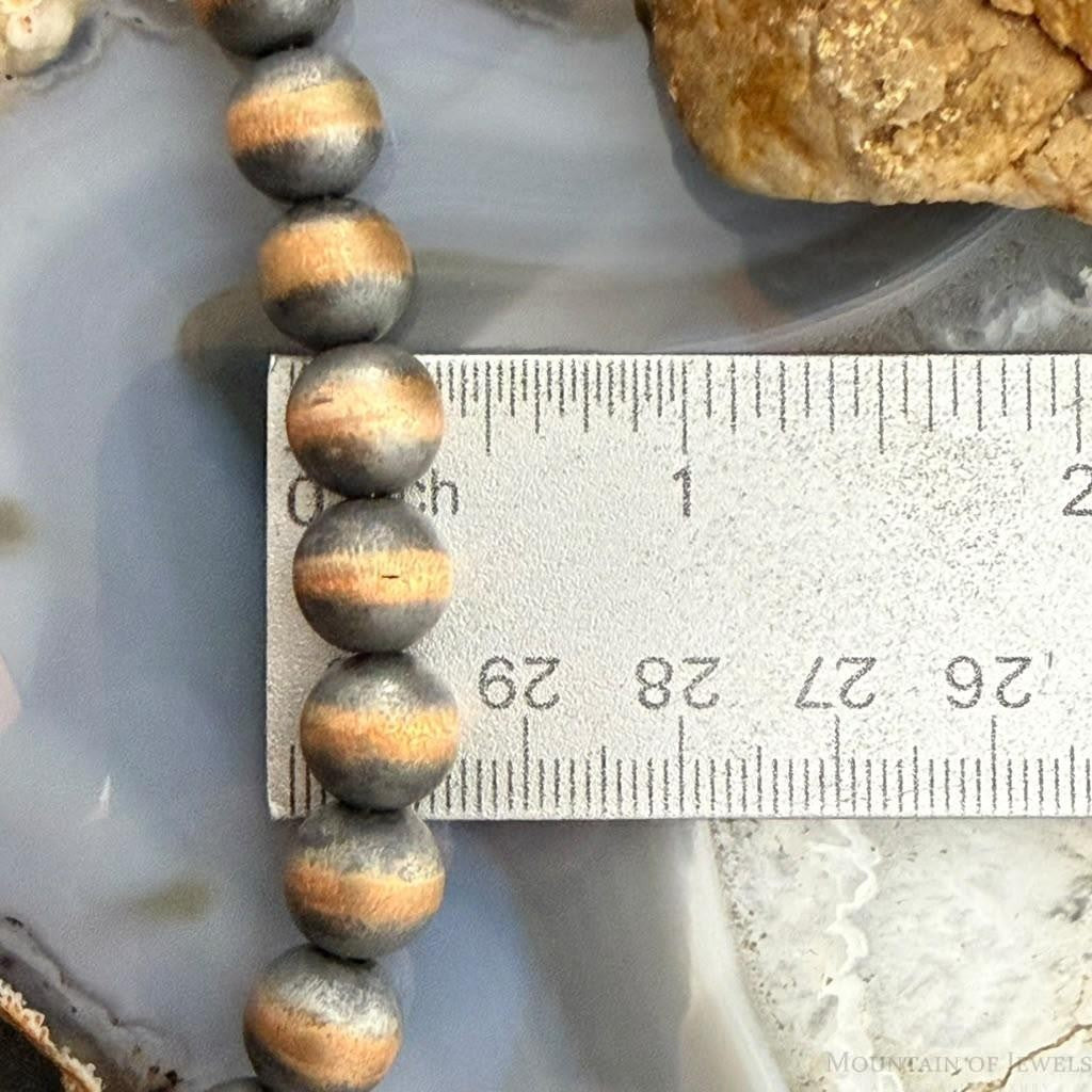 Copper Navajo Pearl Beads 10 mm Necklace Length 18"-20" For Women