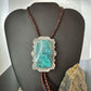 Sterling Silver Southwestern Style Large Shattuckite Decorated Bolo Tie For Men