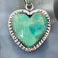 Sterling Silver Southwestern Style Turquoise Decorated Heart Pendant For Women