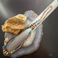 Southwestern Style 3-9.5mm Copper Navajo Pearl Round,Cylinder w/Carico Lake Turquoise 22" Necklace For Women