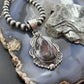 Sterling Silver Southwestern Style Teardrop Peanut Obsidian Pendant For Women