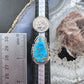 Sterling Southwestern Style Teardrop Cooper Turquoise Size 8.5 Ring For Women