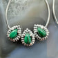 Carolyn Pollack Sterling Silver Jade & Malachite Hoop Dangle Earrings For Women