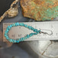Sterling Silver Blue Natural Turquoise Beads Hoop Earrings For Women