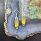 Sterling Silver Oval Bumblebee Jasper Slab Dangle Earrings For Women #168