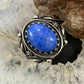 Carolyn Pollack Sterling Silver Oval Denim Lapis Decorated Ring For Women