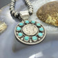Genuine 1943 90% Silver Mercury Dime Coin w/Mohave Turquoise Unisex Pendant