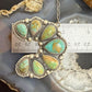 Sterling Silver Southwestern Style Teardrop Royston Turquoise 23" Naja Necklace For Women