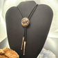 Native American Silver Round Engraved Lizard Decorated Bolo Tie For Men